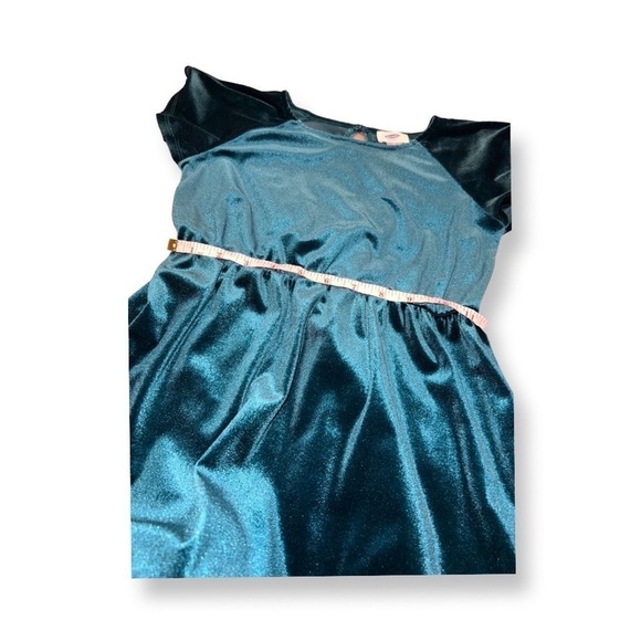 OLD navy teal dress size girls size 8 butterfly sleeves spring easter blue/Green - Picture 7 of 8
